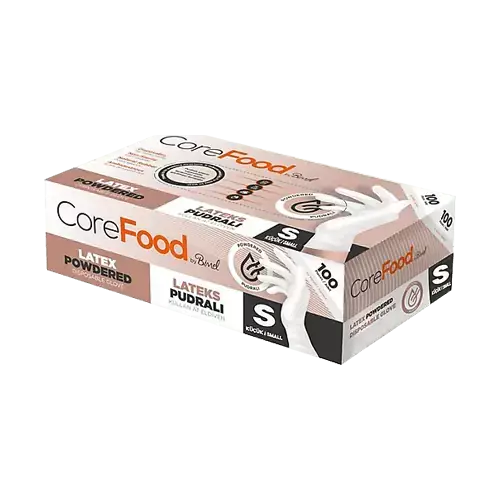 Bimel Corefood Lateks Pudrasız Eldiven (S) 100 'lü - 1