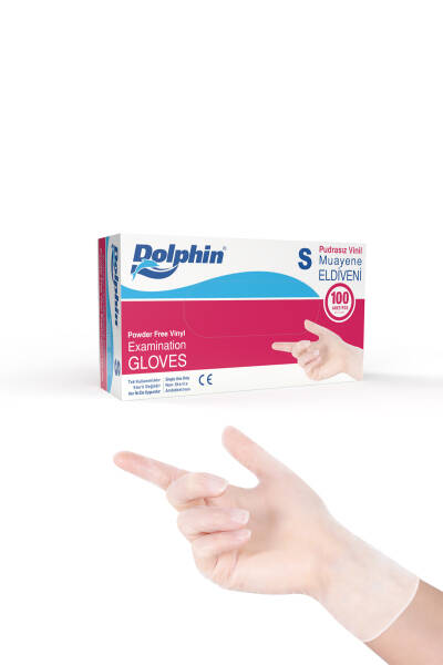 Dolphin Beyaz Vinil Eldiveni Pudrasız 100 Adet - 1