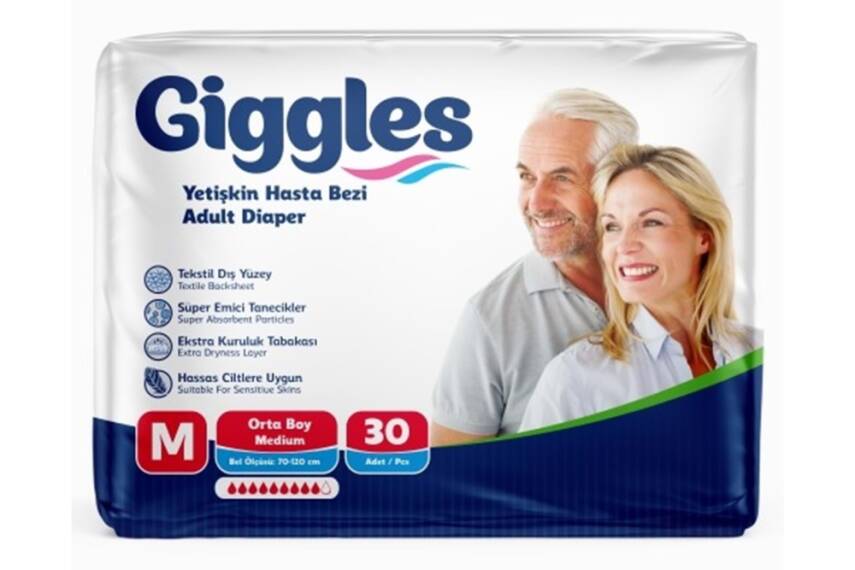 Giggles Hasta Bezi Bağlamalı 30 Adet - 1