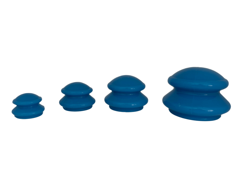 Profesyonel Silikon Masaj Kupası Mavi 4'lü - 1