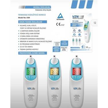 VZN Alın ve Kulaktan Temassız Ateş Ölçer - 2